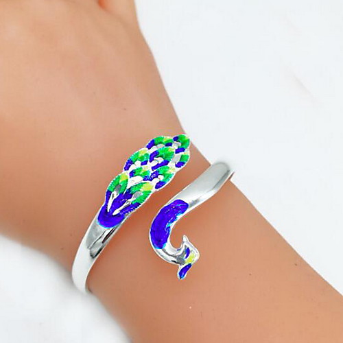 

Women's Bracelet Bangles Classic Peacock Trendy Fashion Alloy Bracelet Jewelry Silver / Blue For Gift Daily