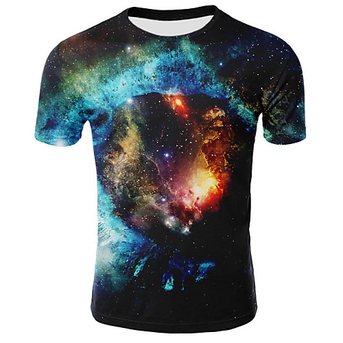 

Men's Daily Going out Basic / Street chic T-shirt - Geometric Print Black