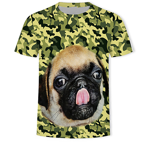 

Men's 3D Animal Print T-shirt Green