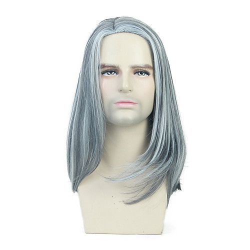 

Парики из искусственных волос / Накладки для мужчин Прямой / Естественный прямой Стиль Средняя часть Без шапочки-основы Парик Серый Серый Искусственные волосы 16 дюймовый Муж. / Жен.