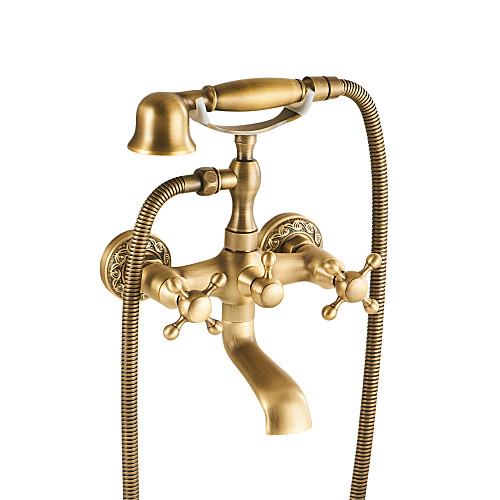 

Смеситель для ванны Старая латунь На стену Керамический клапан Bath Shower Mixer Taps