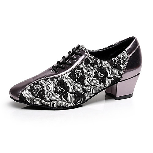 

Women's Dance Shoes Faux Leather Jazz Shoes Heel Thick Heel Customizable Black / Red / Gray / Performance / Practice