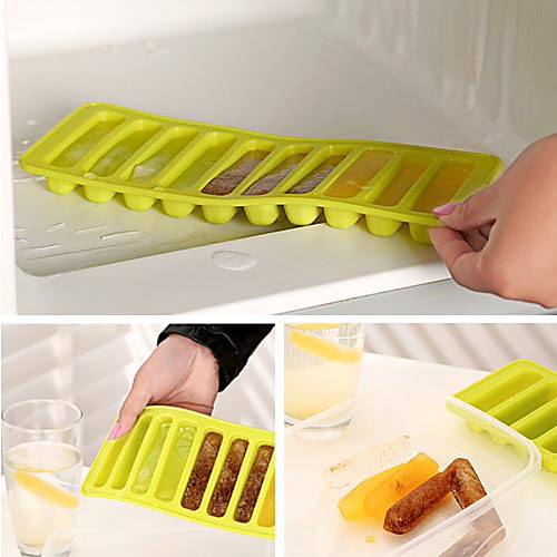 

10 Grid Silicone Ice Mold Finger Biscuit Ice Sticks Ice Cream Maker