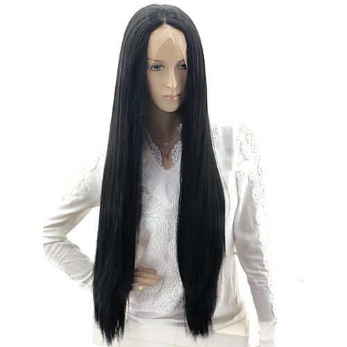 

Wig Accessories Прямой / Вытянутые Kardashian Стиль Стрижка каскад Машинное плетение / Лента спереди Парик Черный Черный Искусственные волосы 24 дюймовый Жен. Для вечеринок / Sexy Lady / Градиент
