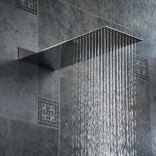 

Wall Mounted Contemporary Rain Shower Chrome Feature - Shower, Shower Head