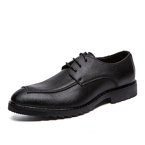 

Муж. Комфортная обувь Полиуретан Весна На каждый день Туфли на шнуровке Доказательство износа Черный