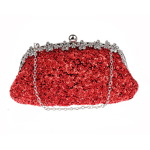 

Women's Sequin / Chain Polyester Evening Bag Solid Color Black / Purple / Champagne