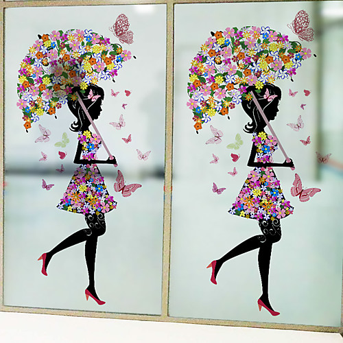 фото Оконная пленка и наклейки украшение современный цветы пвх стикер на окна / антибликовая lightinthebox