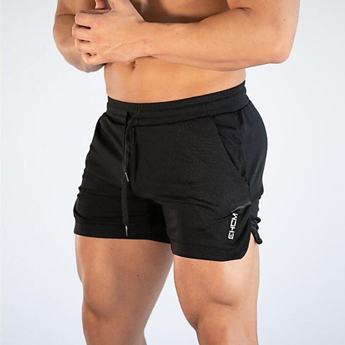 

Men's Running Shorts Athletic Shorts Workout Shorts Split Sports Winter Shorts Running Fitness Quick Dry Soft Sweat-wicking Solid Colored Black Gray / Micro-elastic