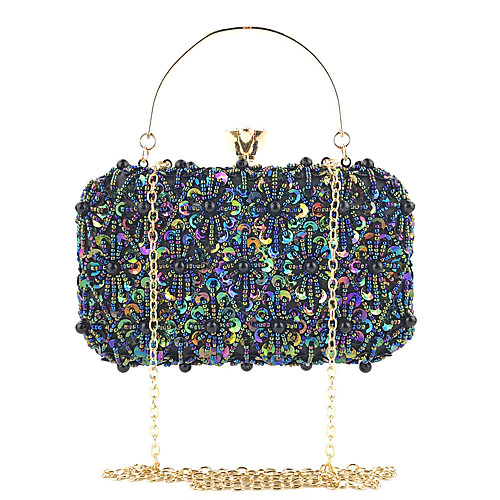 

Women's Chain Polyester Evening Bag Solid Color Black / White / Blushing Pink