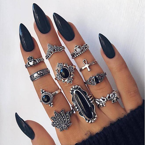 

Жен. Кольцо Ring Set Кольца на вторую фалангу 11pcs Серебряный Сплав фестиваль Бижутерия