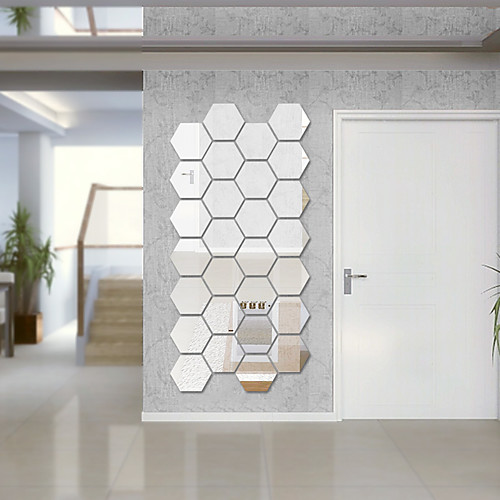 

Декоративные наклейки на стены - Зеркальные стикеры Геометрия В помещении / Съемная