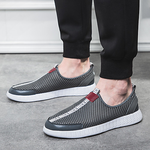 

Men's Mesh Spring & Summer / Fall & Winter Classic / British Loafers & Slip-Ons Walking Shoes Breathable Dark Grey / Blue / Black