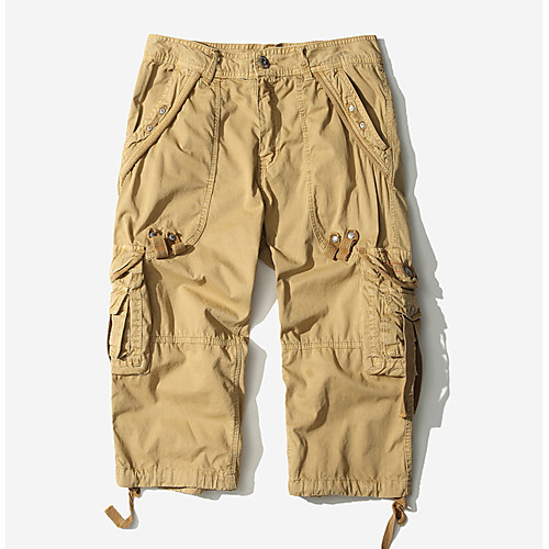 

Men's Basic Plus Size Chinos Pants - Solid Colored Army Green Khaki Light gray 34 36 38
