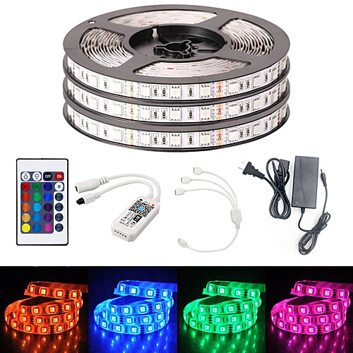 

BRLONG Smart Wi-Fi SMD 5050 свет с RGB 24 ключа 15 м 900led IP65 не водонепроницаемый DC12V с 5A нам власти