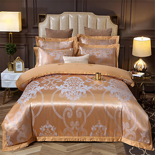 

Пододеяльник наборы Однотонный Хлопок Жаккардовое переплетение 4 предметаBedding Sets