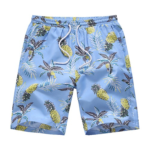 

Men's Exaggerated Shorts Pants - Print / Fruit Tropical Leaf, Floral Blue US34 / UK34 / EU42 US36 / UK36 / EU44 US38 / UK38 / EU46