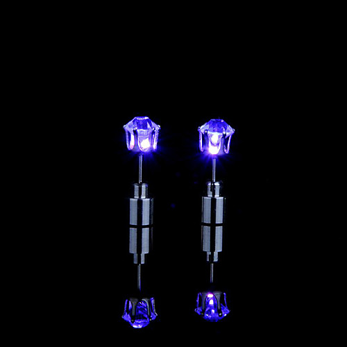

1 пара светящиеся светодиодные серьги загораются корона свечение мода кристалл горный хрусталь ювелирные изделия женщины элегантный посеребренные серьги крюк