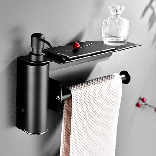 

черный дозатор мыла из нержавеющей стали ручной дозатор жидкого мыла сожмите настенный отель ванная комната кухня квадратный дизайн бумажная вешалка для полотенец