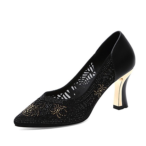 

Жен. Кожа / Полиуретан Весна На каждый день Обувь на каблуках На толстом каблуке Заостренный носок Золотой / Черный