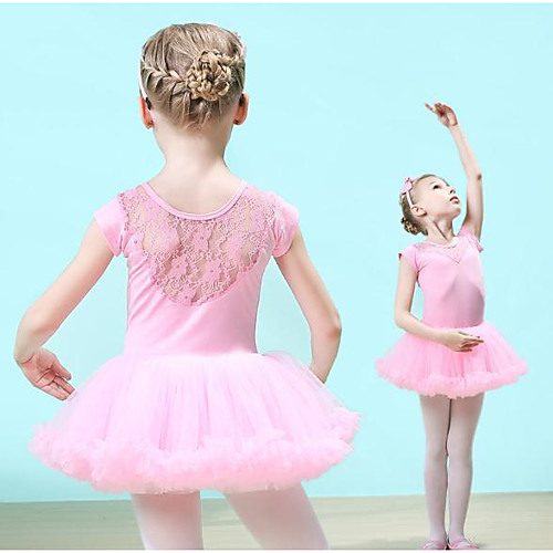 

Kids' Dancewear / Ballet Dresses Girls' Training Cotton / Lace Lace Short Sleeve Natural Dress