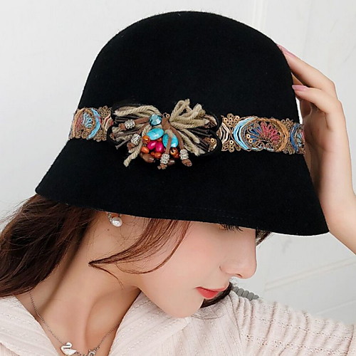 

100% шерсть Головные уборы с С плетеными ремешками 1 шт. На каждый день / на открытом воздухе Заставка