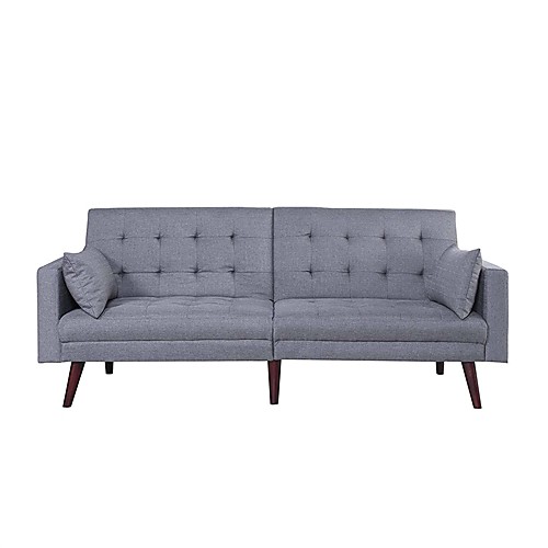 

современный диван середины века светло-серый лен расколотый диван-кровать