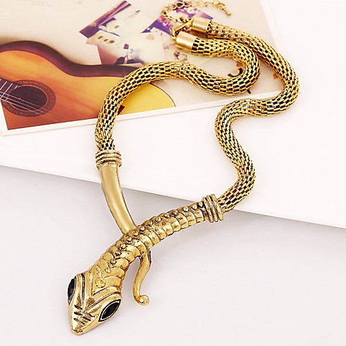 

Women's Choker Necklace Snake Chrome Gold Silver 455 cm Necklace Jewelry 1pc For Carnival