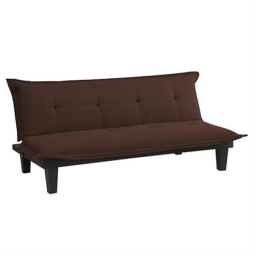 

современный раскладной диван-кровать футон-шезлонг из коричневого микрофибры