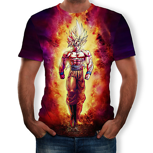 

Inspired by Dragon Ball Cosplay Anime Cosplay Costumes Japanese Anime Action Figures 3D T-shirt For Men's