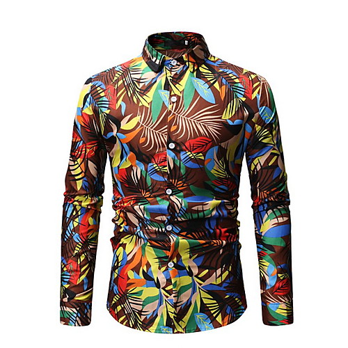 

Men's Shirt - Floral Print Blue