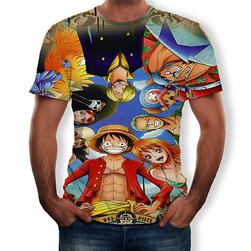 

Вдохновлен One Piece Косплей Аниме Косплэй костюмы Косплей футболка 3D Футболка Назначение Муж.