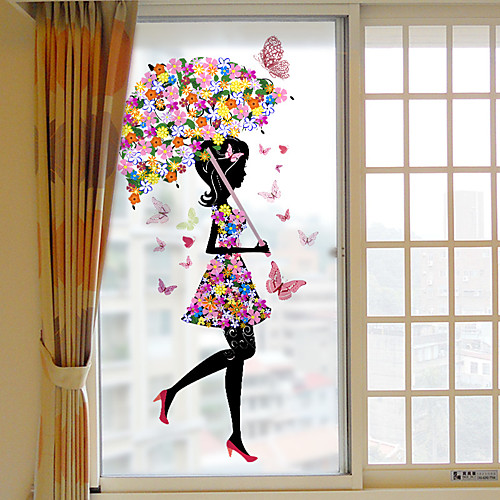 фото Оконная пленка и наклейки украшение современный цветы пвх стикер на окна / антибликовая lightinthebox