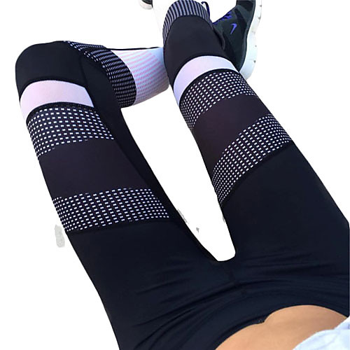 

Women's Yoga Pants Color Block Elastane Running Fitness Gym Workout Tights Leggings Bottoms Activewear Moisture Wicking Butt Lift Tummy Control Power Flex High Elasticity Skinny