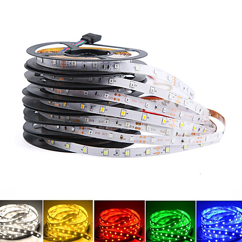 

1pc RGB IP65 300 LED Strip Light 5m 60LEDs/M SMD 2835 8mm White Warm White Yellow Red Green Blue LED Strip 12V Waterproof Flexible Tape Rope Stripe Linkable / Self-adhesive / TV Background