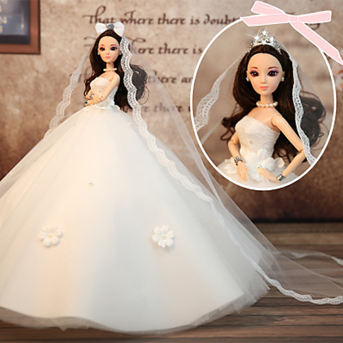 

Wedding Dresses For Barbiedoll Lace / Satin Dress For Girl's Doll Toy