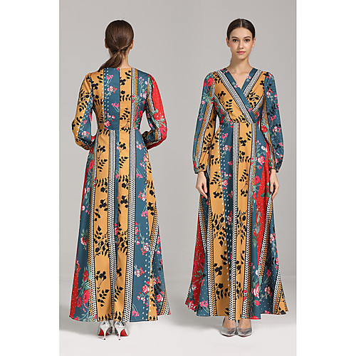 

А-силуэт V-образный вырез До щиколотки Шифон Платье с от LAN TING Express