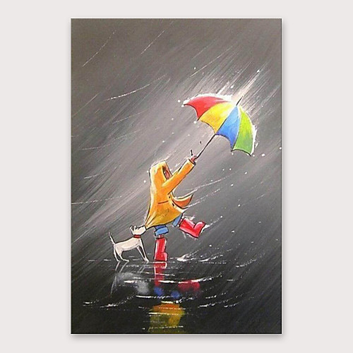 

Oil Painting Hand Painted - Abstract Modern Stretched Canvas