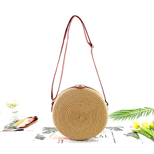 

Women's Straw Crossbody Bag Solid Color Dark Brown / Blue / Beige