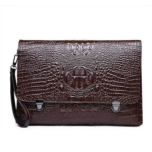 

Men's Buttons / Zipper PU Clutch Crocodile Black / Brown / Blue