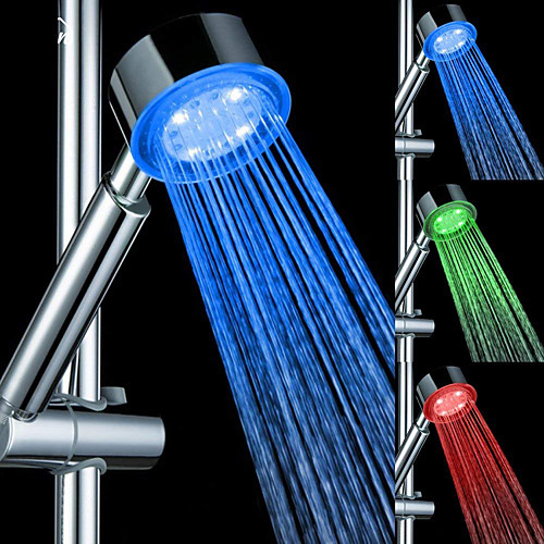 

современный хромированный ручной душ / из пластика - от дождя / светодиодный / для душа, душевая лейка
