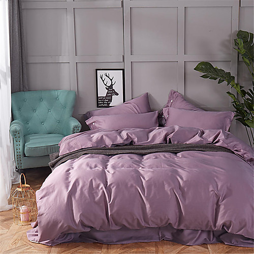 

Пододеяльник наборы Однотонный Хлопок Крашенный в пряже 4 предметаBedding Sets