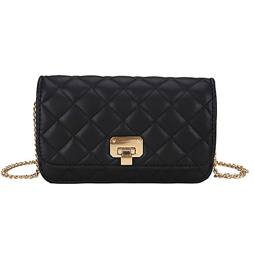 

Women's Chain Polyester / PU Crossbody Bag Solid Color Black / Wine / White