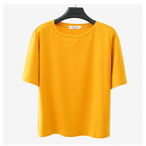 

Жен. Футболка Однотонный Белый US4