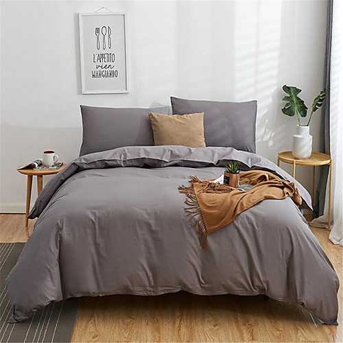 

Пододеяльник наборы Однотонный Хлопок Крашенный в пряже 4 предметаBedding Sets
