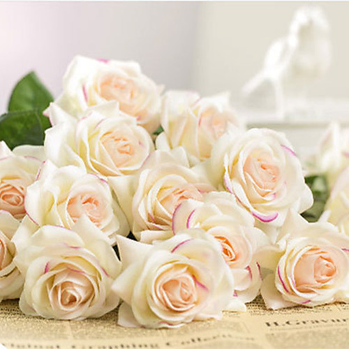 

Искусственные Цветы 1 Филиал Классический Свадьба европейский Розы Вечные цветы Букеты на стол