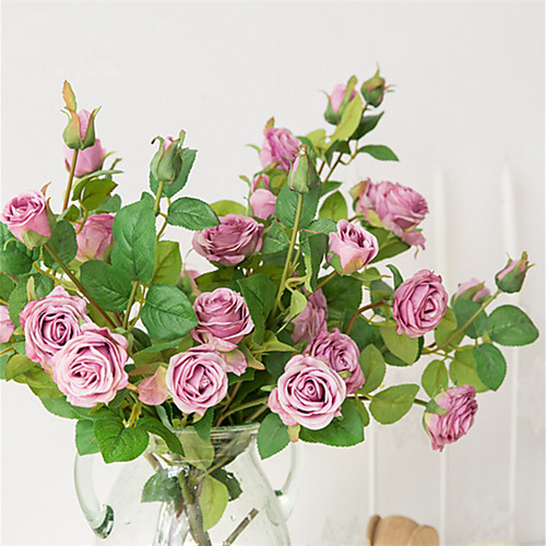 

Искусственные Цветы 1 Филиал Классический Современный современный европейский Розы Букеты на стол