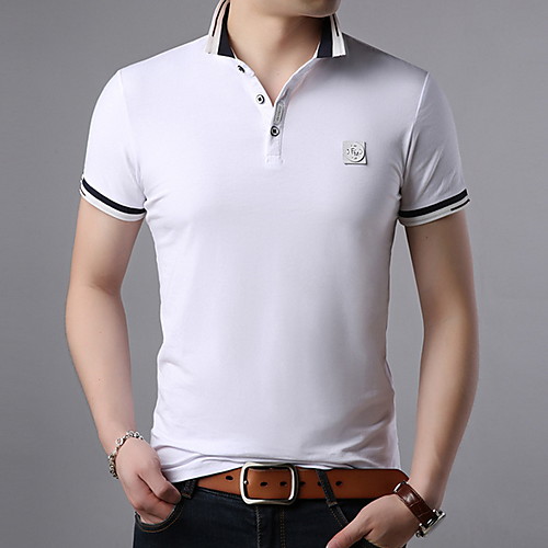 

Муж. Polo Однотонный Розовый XL / С короткими рукавами