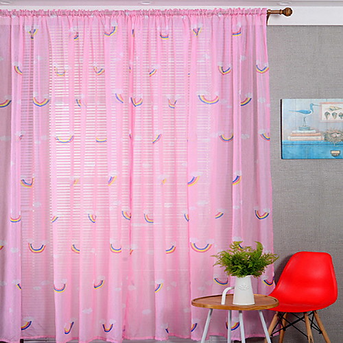 

Современный Semi-Sheer 1 панель Прозрачный Спальня Curtains