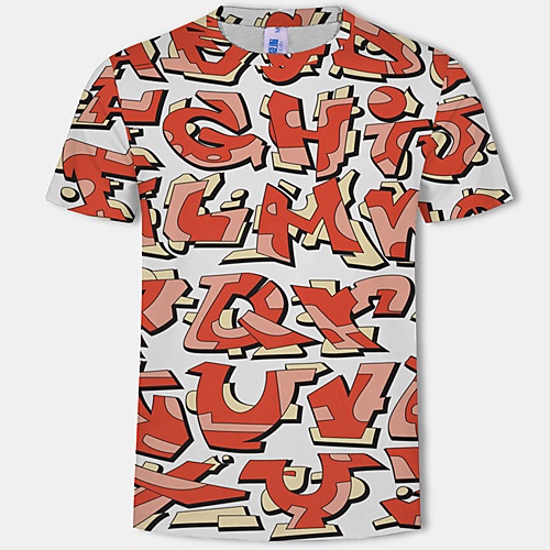 

Муж. Футболка Классический 3D Белый US38